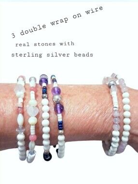 3 Natural Stone Bracelets